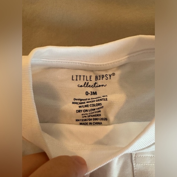 NWT Little Bipsy Favourite Tee - White - 0-3M - Picture 4 of 5